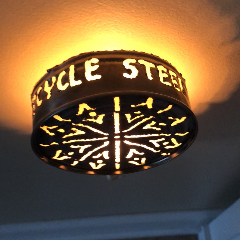 Nightlight made from Steel Can for Recycling